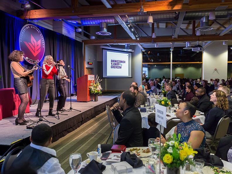 Musicians perform at an alumni function | photo by Dan Sheehan